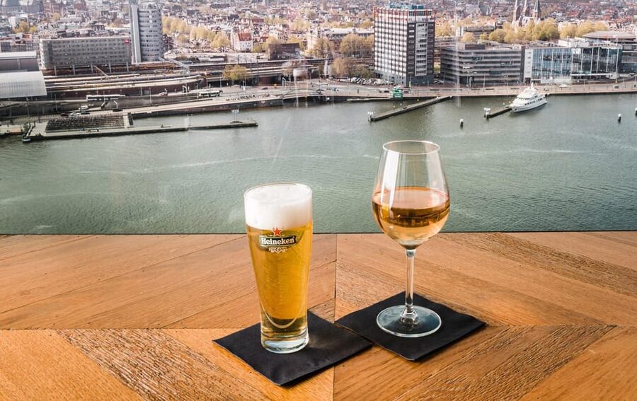Amsterdam: A'DAM Lookout Entry Ticket with 2 Drinks - Crossing the IJ to A’DAM Tower