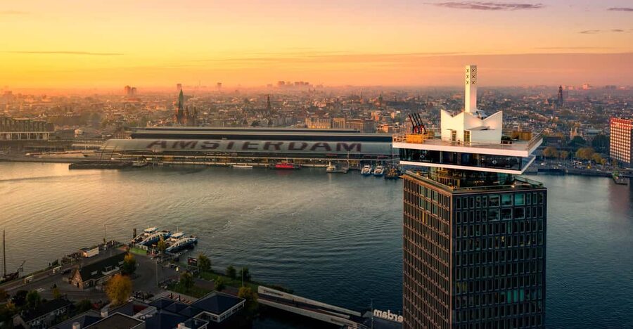 Amsterdam: A'DAM Lookout Entry Ticket with Burger - The audio tour and interactive displays