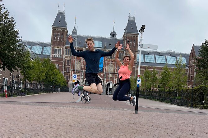 Amsterdam city center run tour - Dam Square, H’ART Museum, and the Gay Monument