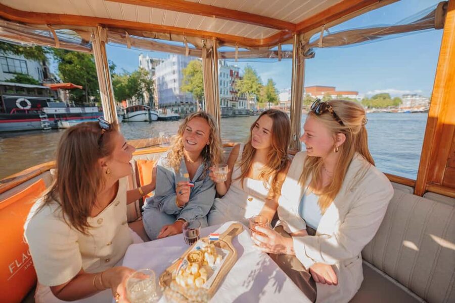 Amsterdam: Classic Boat Cruise with Optional Cheese & Wine - The Amstel River and the Skinny Bridge