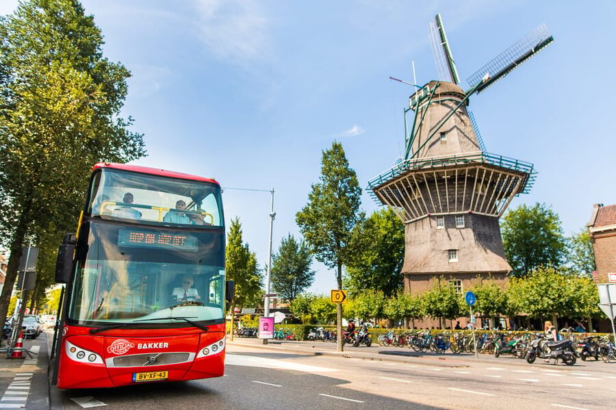 Amsterdam: Combo Rijksmuseum & Hop-On Hop-Off Bus - Blue Line: a summer route with a wider reach