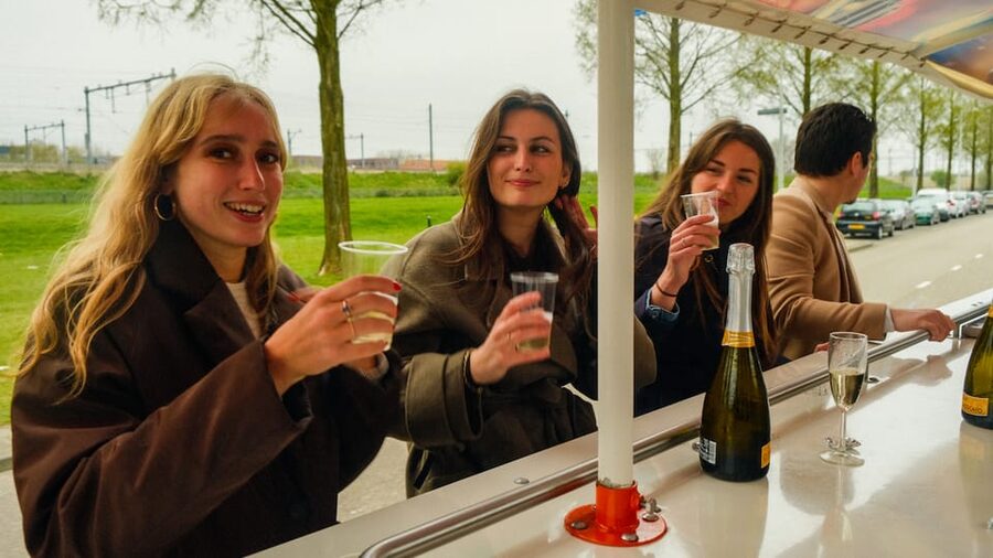 Amsterdam: Dutch Prosecco Party Bike - Prosecco, servings, and the value of $37