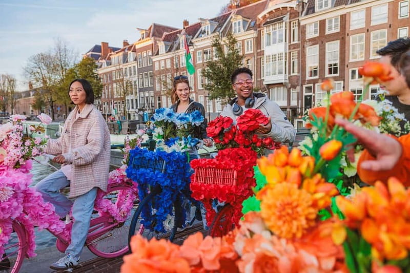Amsterdam: Explore Canals, Guided Tour on Flower Bikes - Anne Frank House and Westerkerk