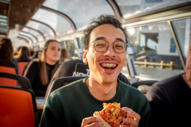 Amsterdam Guided Cruise with New York Pizza, Drinks and Ice Cream - Rijksmuseum, Nieuwmarkt, and the floating flower market