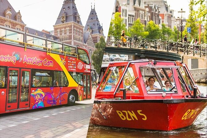 Amsterdam Hop-On Hop-Off 24h or 48h Bus and Boat Option - Museumplein, Vondelpark, and the Heineken Experience