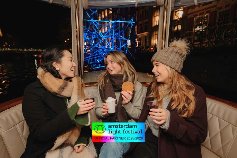 Amsterdam: Light Festival Heated Cruise with Drinks Option - What happens during the 75-minute route