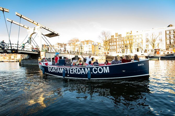 Amsterdam Open Boat Cruise with Live Guide and Two Drinks - The canal ring, Jordaan, and Westerkerk