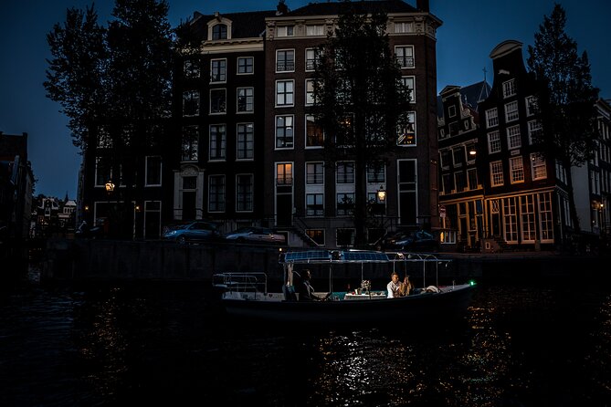 Amsterdam: Private Romantic Evening Canal Cruise + Bubbles/Snacks - The Flower Market, oldest bridge, and smallest house