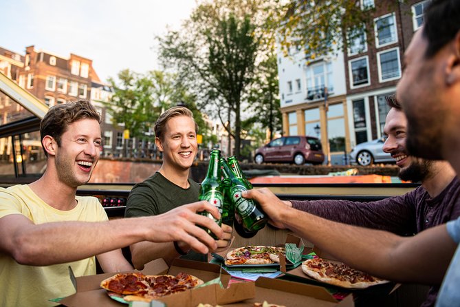 Amsterdam The Original Pizza Cruise with Unlimited Drinks - The canal belt after dark