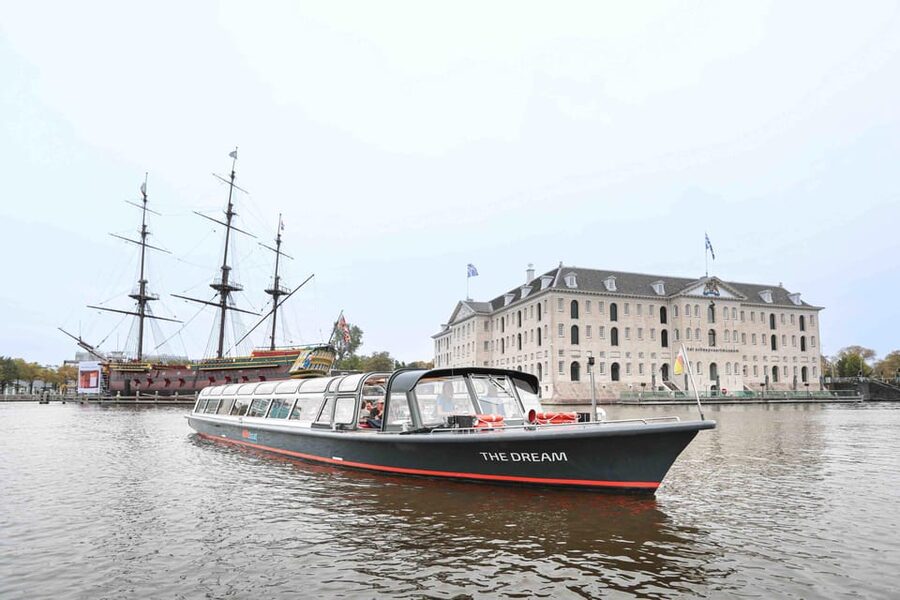 Amsterdam: Traditional Canal Cruise with Bar on Board - Anne Frank House from the water