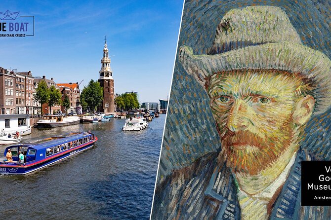 Amsterdam: Van Gogh Museum Entry & 75 minute City Canal Cruise - From the Museumplein to the canal docks