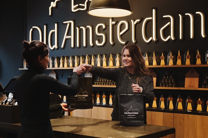Cheese and Wine tasting in Amsterdam - Inside Old Amsterdam Cheese Store on Damrak
