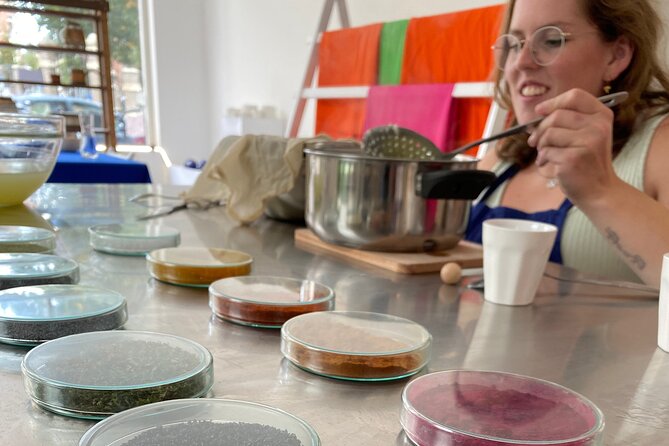 Cheese making workshop next to De Hallen, heart of Amsterdam - The creative part: herbs, spices, and color