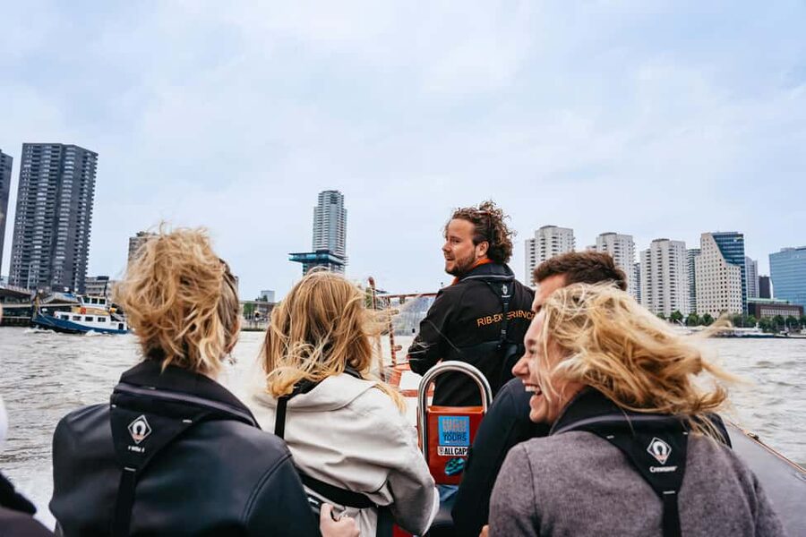 Rotterdam: RIB Speedboat Sightseeing Cruise - The first burst of speed on the Maas