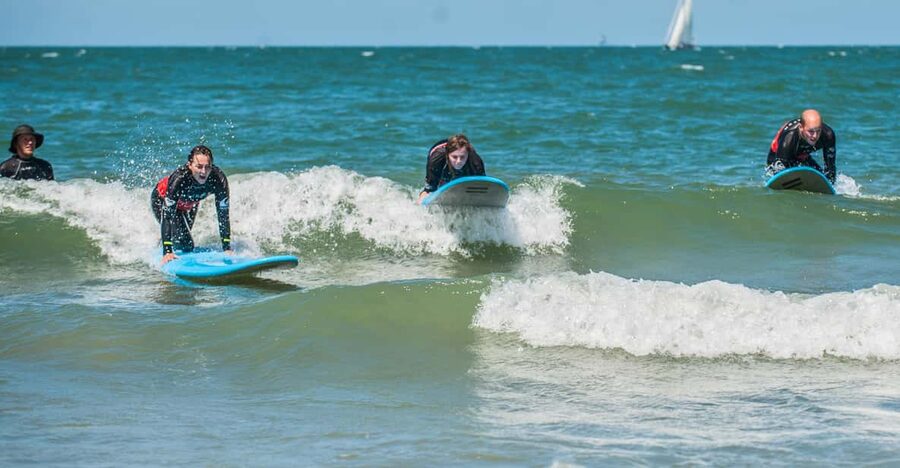 The Hague: Beginner's Surf Lesson - Choosing the soft-top board and getting suited up