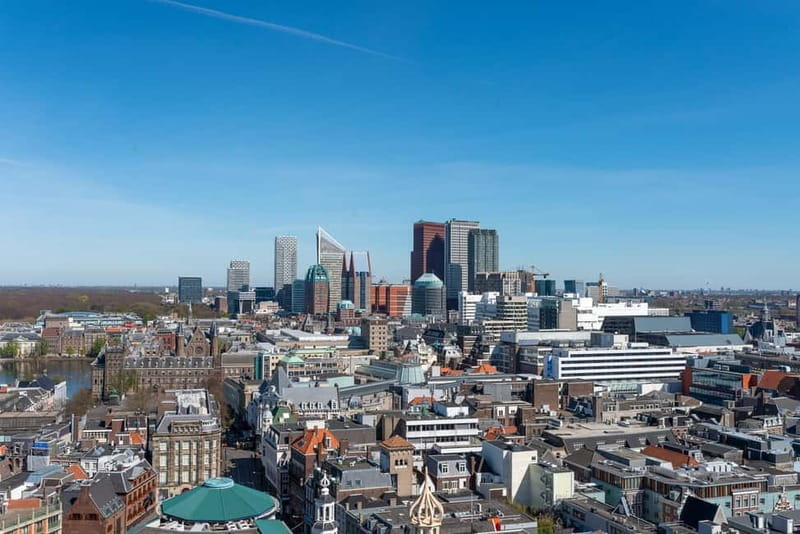 The Hague Tower Guided Tour - The upper walkway and The Hague panorama